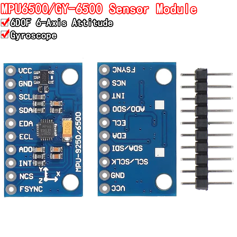 Accelerometer Mpu6050 - IIC I2C SPI MPU6500 MPU-6500 6-محور