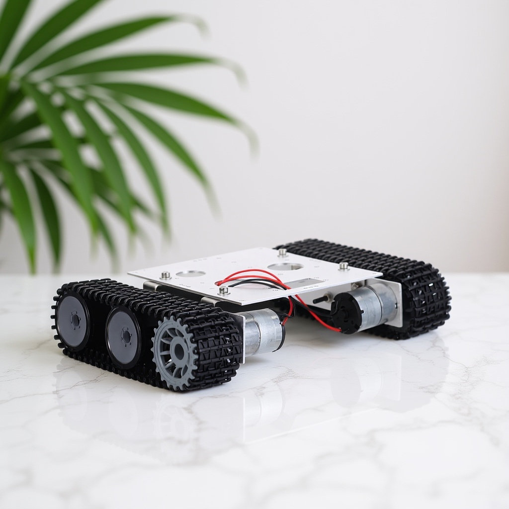 Tracked Robot Chassis - مجموعة هيكل دبابة روبوت معدنية -