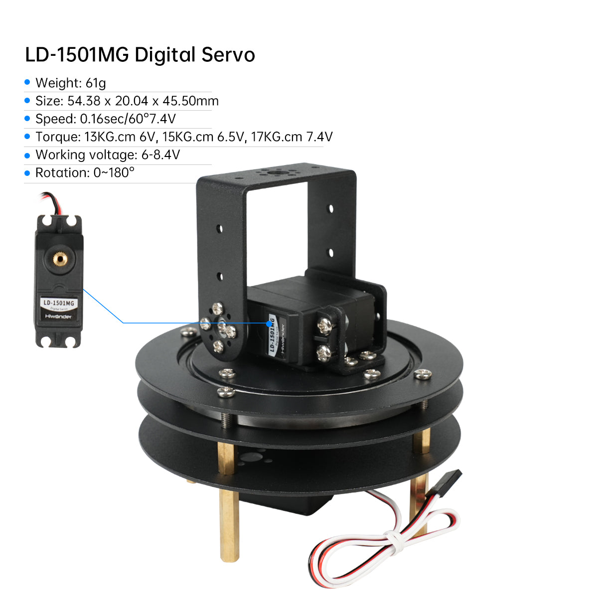 مجموعة أدوات مؤازرة رقمية Hiwo - مراجعة Servo Pan Tilt وسعره