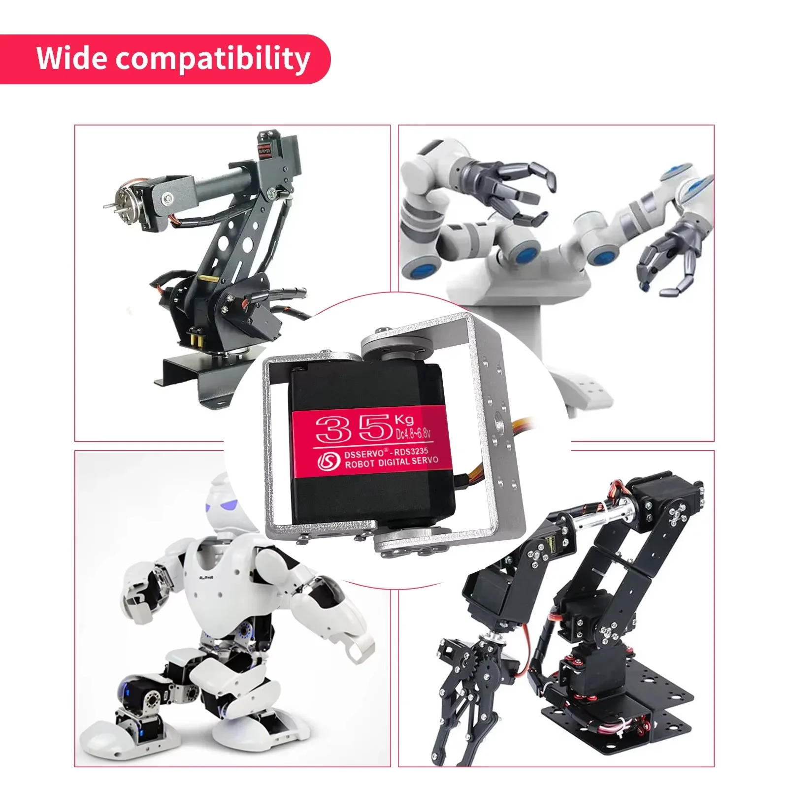 1/2/4 مجموعة من سيرفو Dsservo  - مراجعة Robot Car Kit وسعره