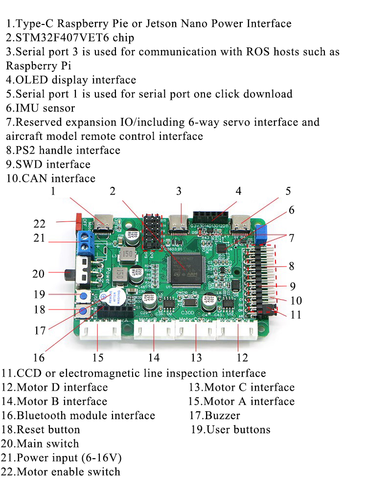 Stm32f407 روبوت لوحة التحكم RO - مراجعة Ros Robot وسعره