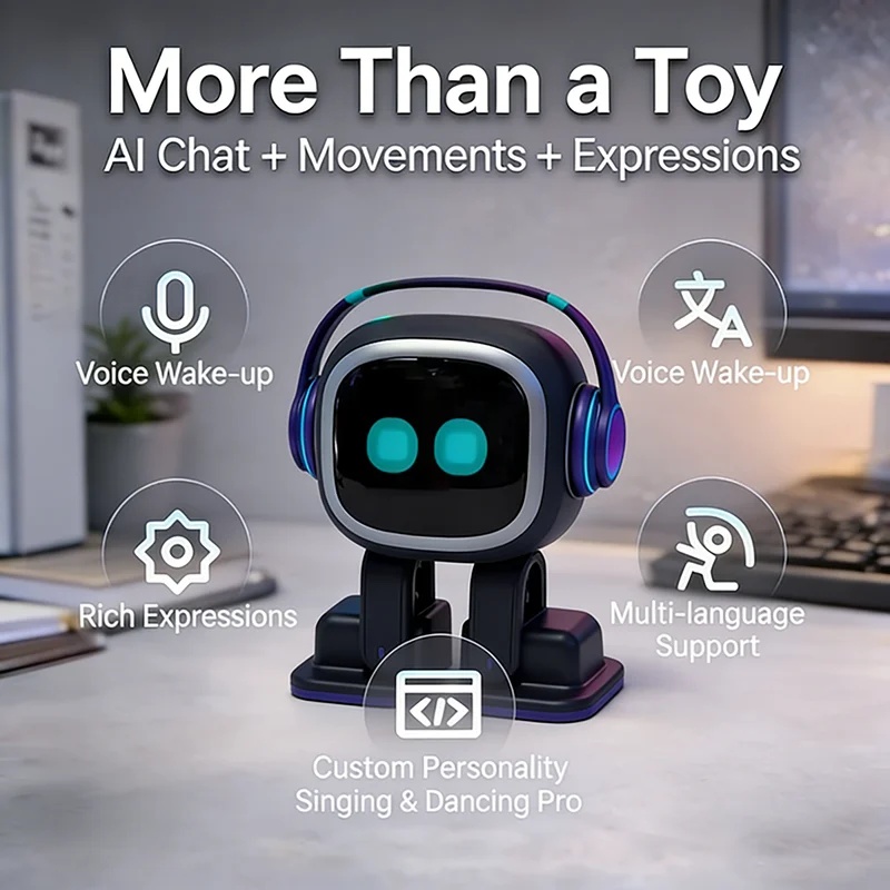 روبوت EMO AI الجديد، رفيق مكتب - مراجعة Ros Robot وسعره