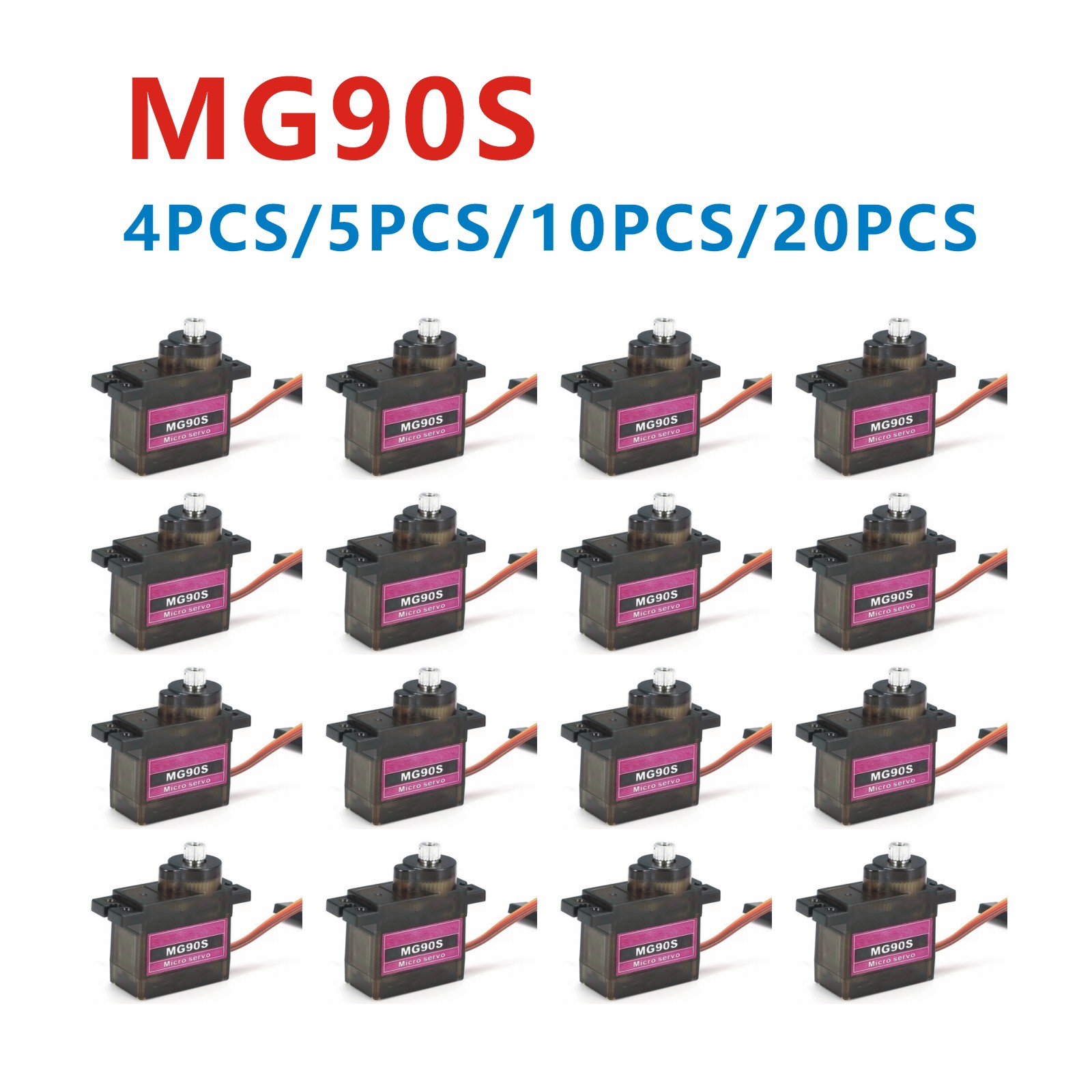 4/5/10/20 قطعة MG90S ميتال جير - مراجعة Sg90 Servo وسعره