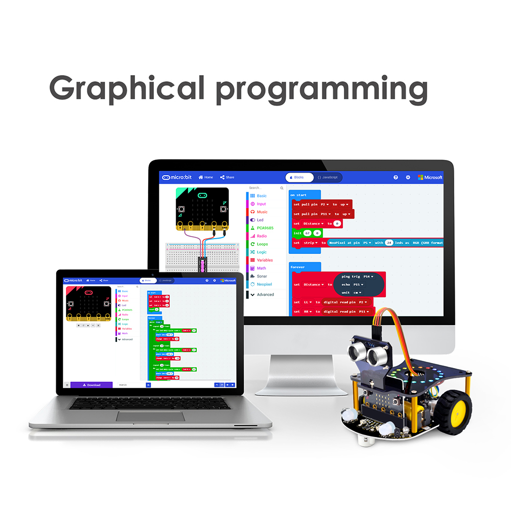 Kidsbits 2WD Microbit V2 Robot - مراجعة Microbit Robot وسعره