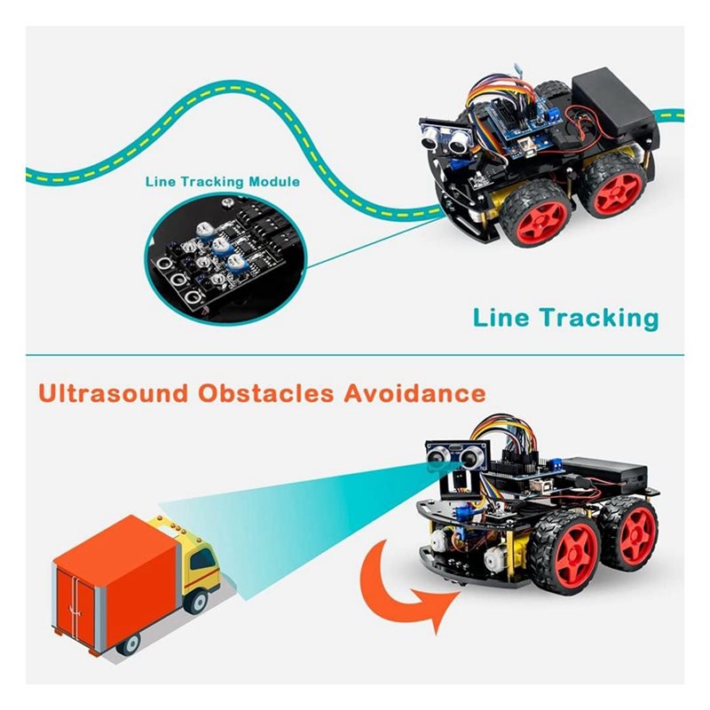 طقم سيارة روبوتية ذكية WOWFU-4 - مراجعة Arduino Robot وسعره
