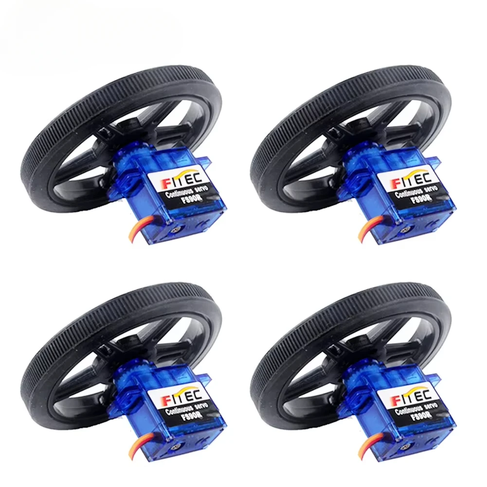 4 مجموعات من محركات Feetech FS - مراجعة Micro Servo وسعره