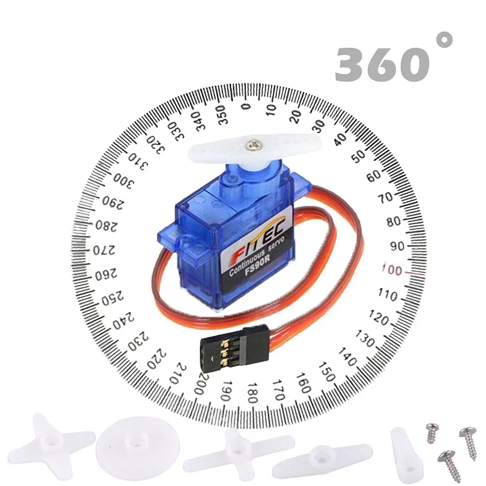 4 مجموعات من محركات Feetech FS - مراجعة Micro Servo وسعره