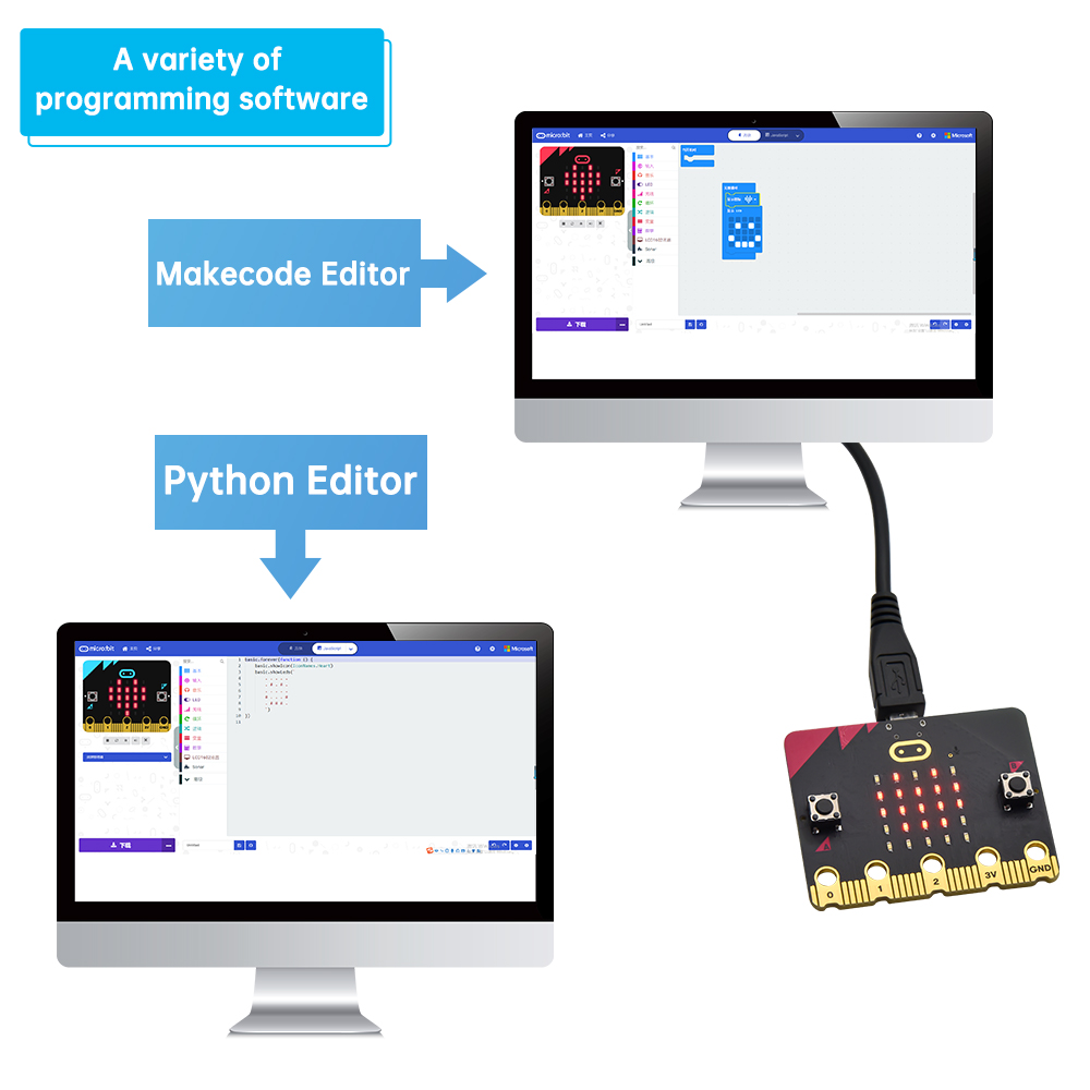 وصل حديثًا! لوحة تطوير مايكرو  - مراجعة Microbit Robot وسعره